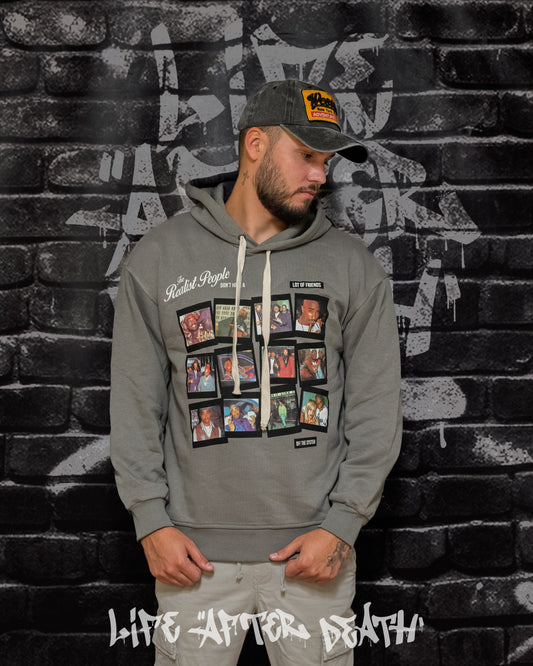 Tupac Square Grey Regular Fit Hoodie