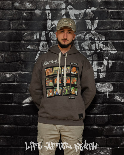 Tupac Square Brown Regular Fit Hoodie