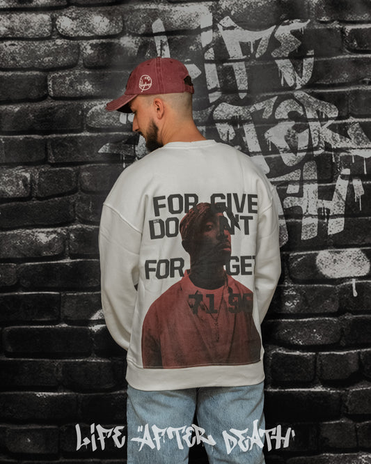 Tupac White Regular Fit Sweatshirt