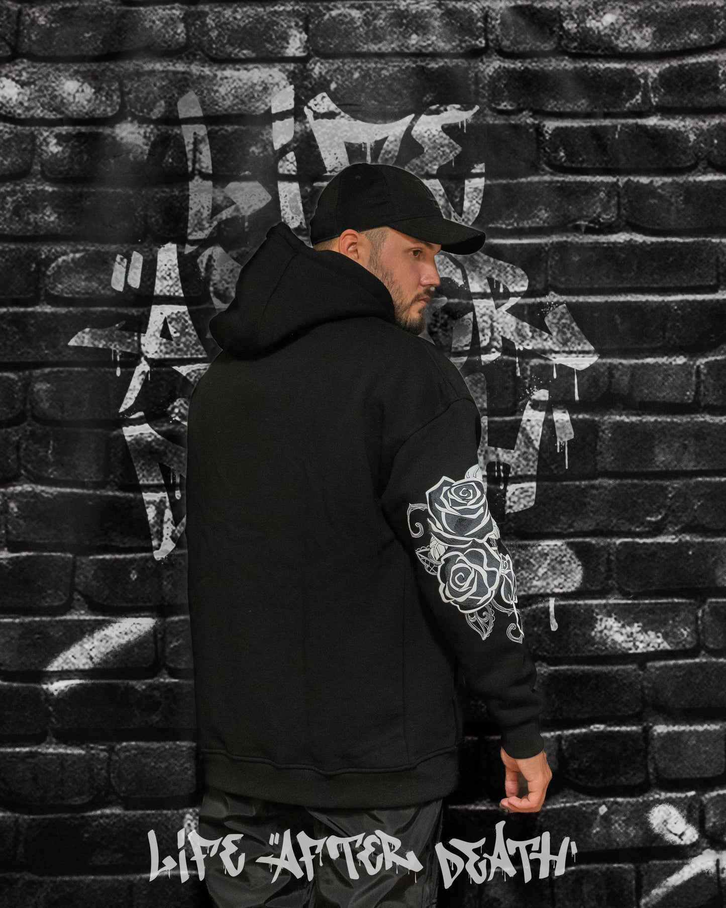 Defy Convention Black Oversized Hoodie