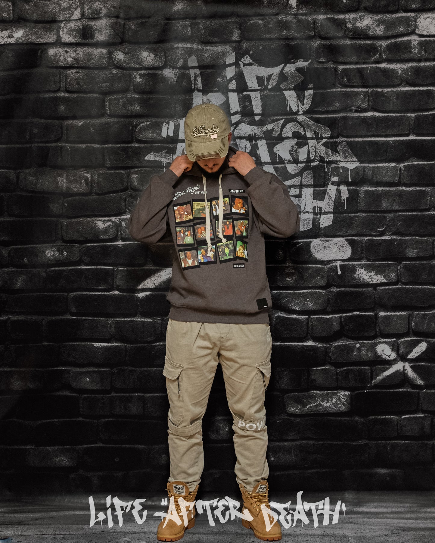 Tupac Square Brown Regular Fit Hoodie