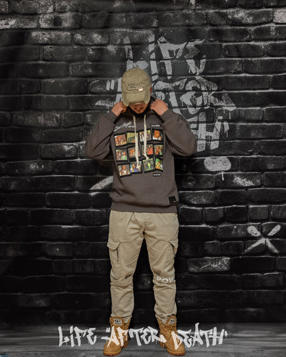 Tupac Square Brown Regular Fit Hoodie