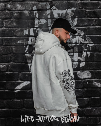 Defy Convention White Oversized Hoodie